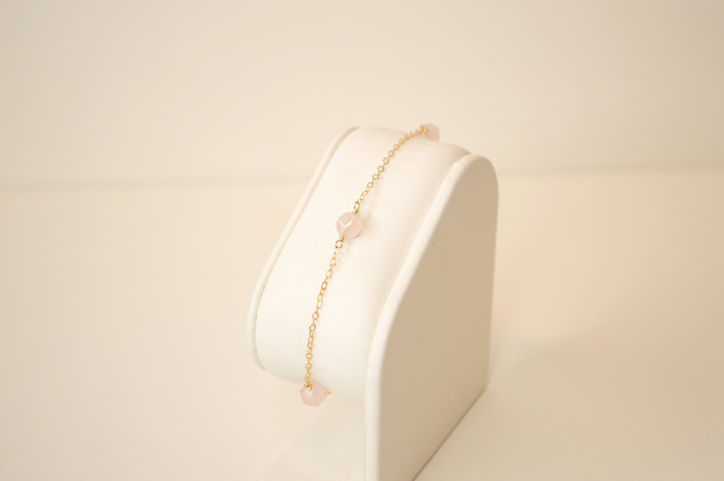 Connecting Rose Quartz Bracelet
