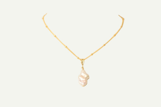 Celestial Pearl Cross Necklace