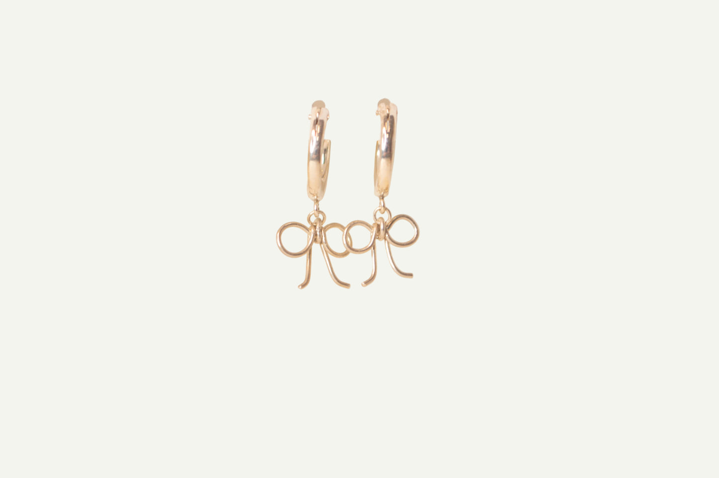 Bow Dangle Hoops