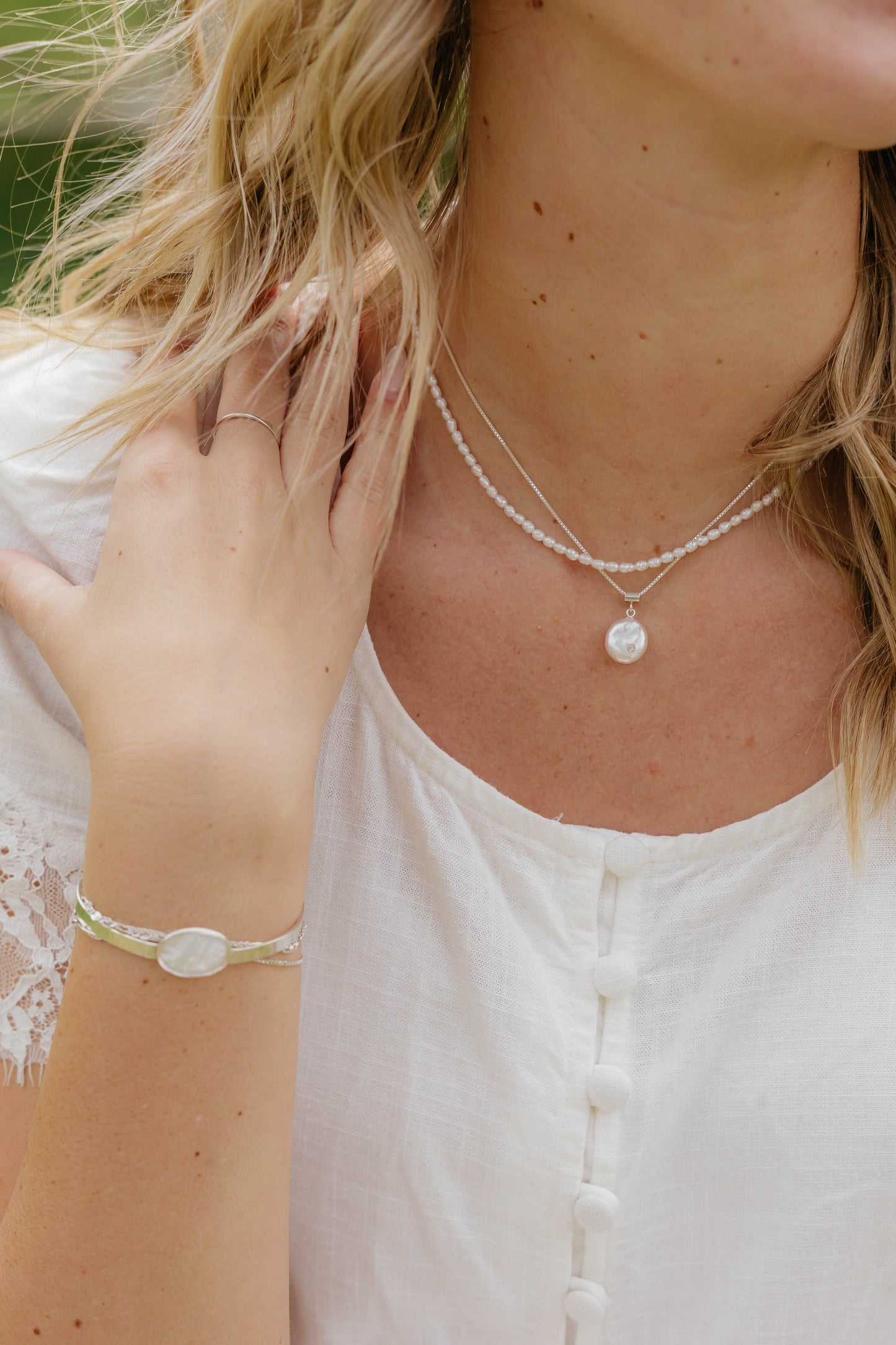 Mother of Pearl Cuff Bracelet