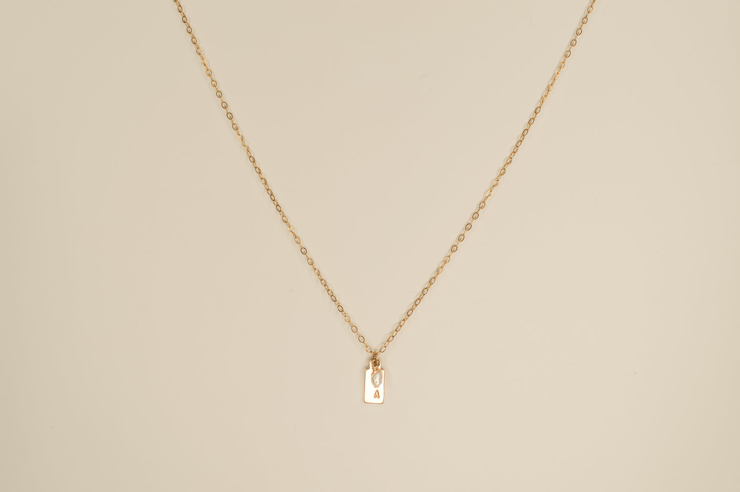 Pearl Initial Necklace