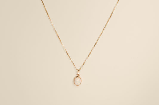 Opal Bezel Necklace