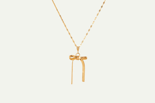 Herringbone Bow Necklace