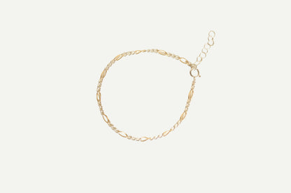 2-Tone Figaro Bracelet in 14k gold filled and .925 sterling silver by Syd Squared Jewelry