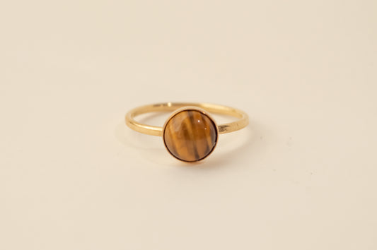 Tiger's Eye Bezel Ring