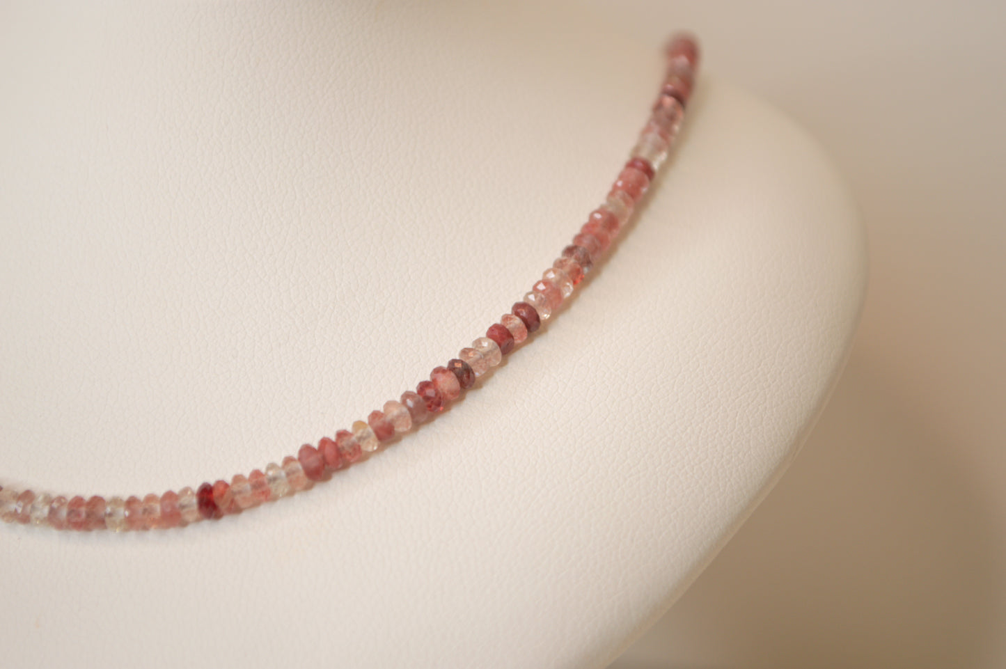 Red Labradorite Beaded Necklace