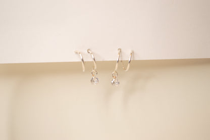 Double Twist Crystal Hoops