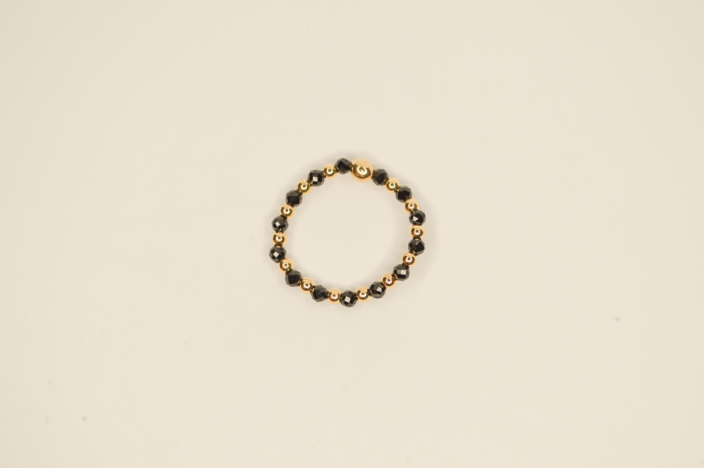 Onyx Beaded Ring