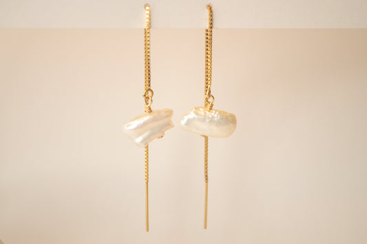 Small baroque Pearl Threaders