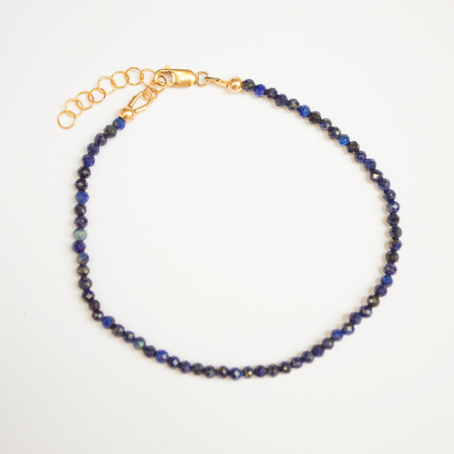 Blue Lapiz Beaded Bracelet