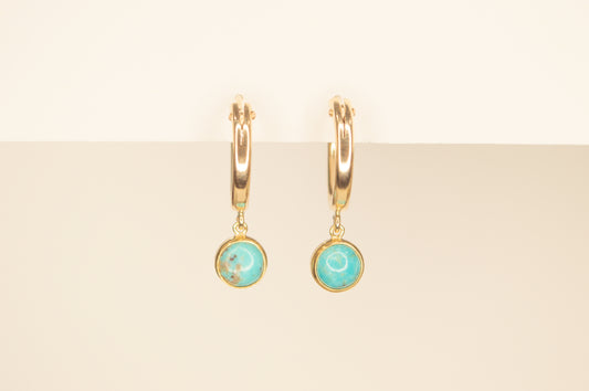 Turquoise Radiance Hoops