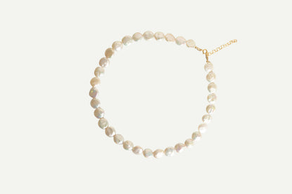 Solid Coin Pearl Necklace