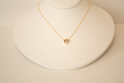 Bezeled Birthstone Necklace