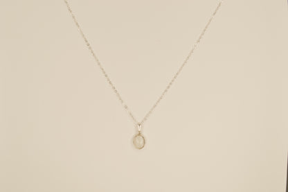 Mother of Pearl Bezel Necklace