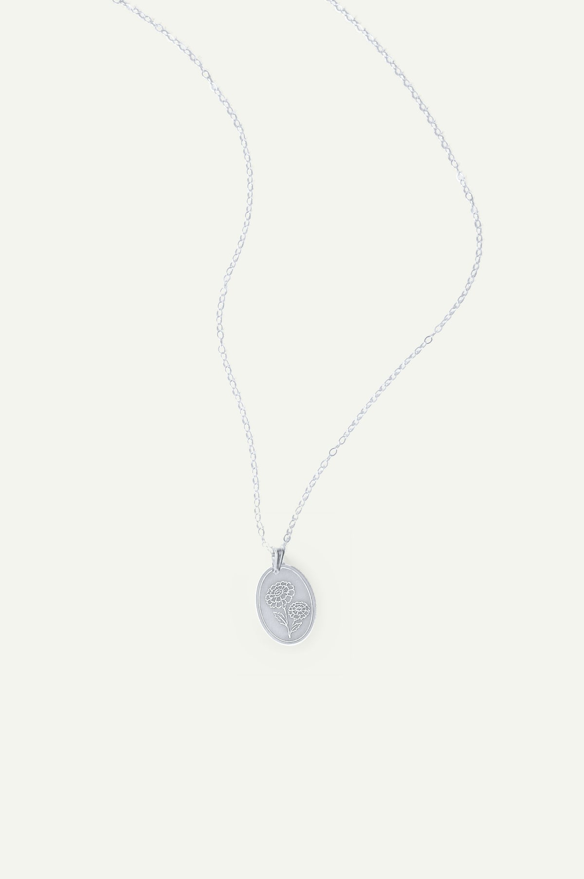Birth Flower Necklace in 14k gold filled and .925 sterling silver by Syd Squared Jewelry
