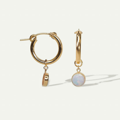 Opal Bezel Hoops