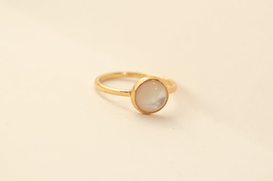 Mother of Pearl Bezel Ring