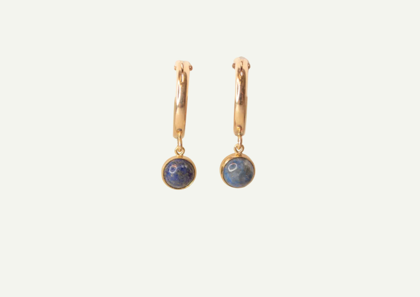 Lapis bezel hoops