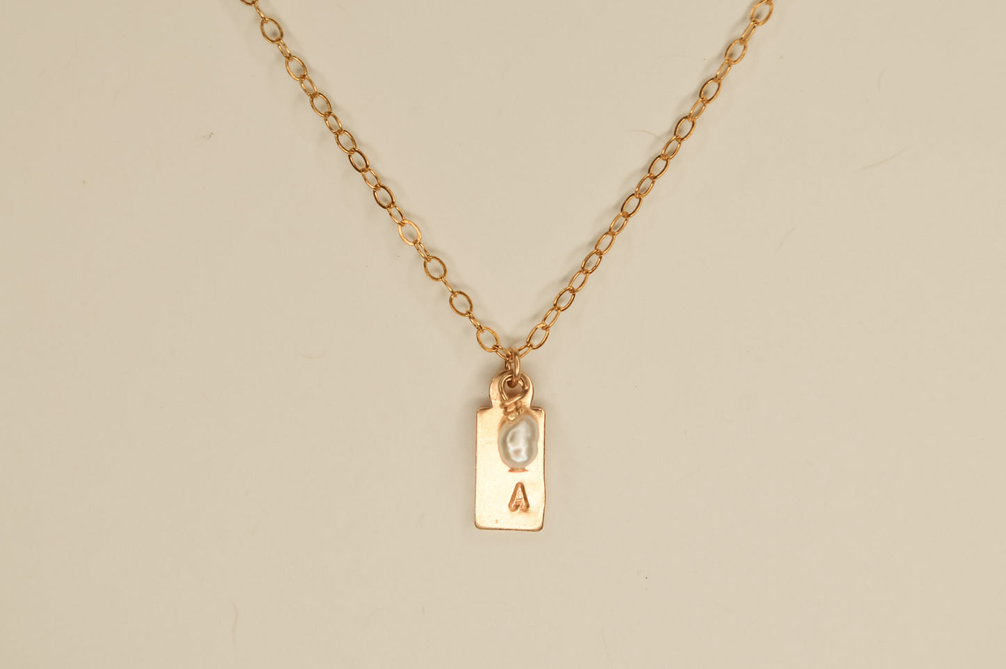 Pearl Initial Necklace