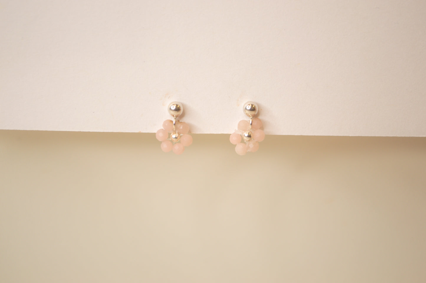 Rose Quartz Blossom Stud