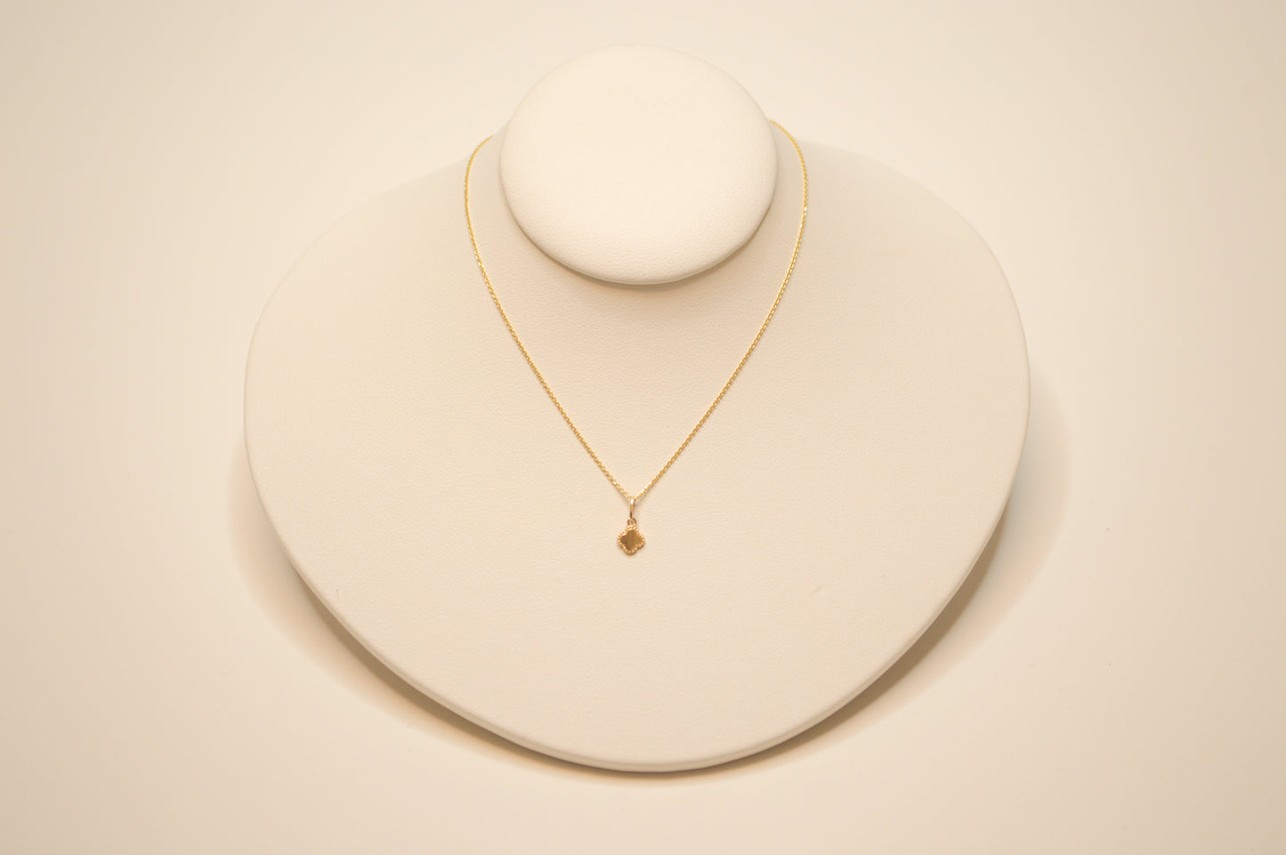 Solid Gold Clover Necklace