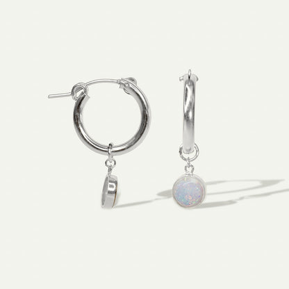Opal Bezel Hoops