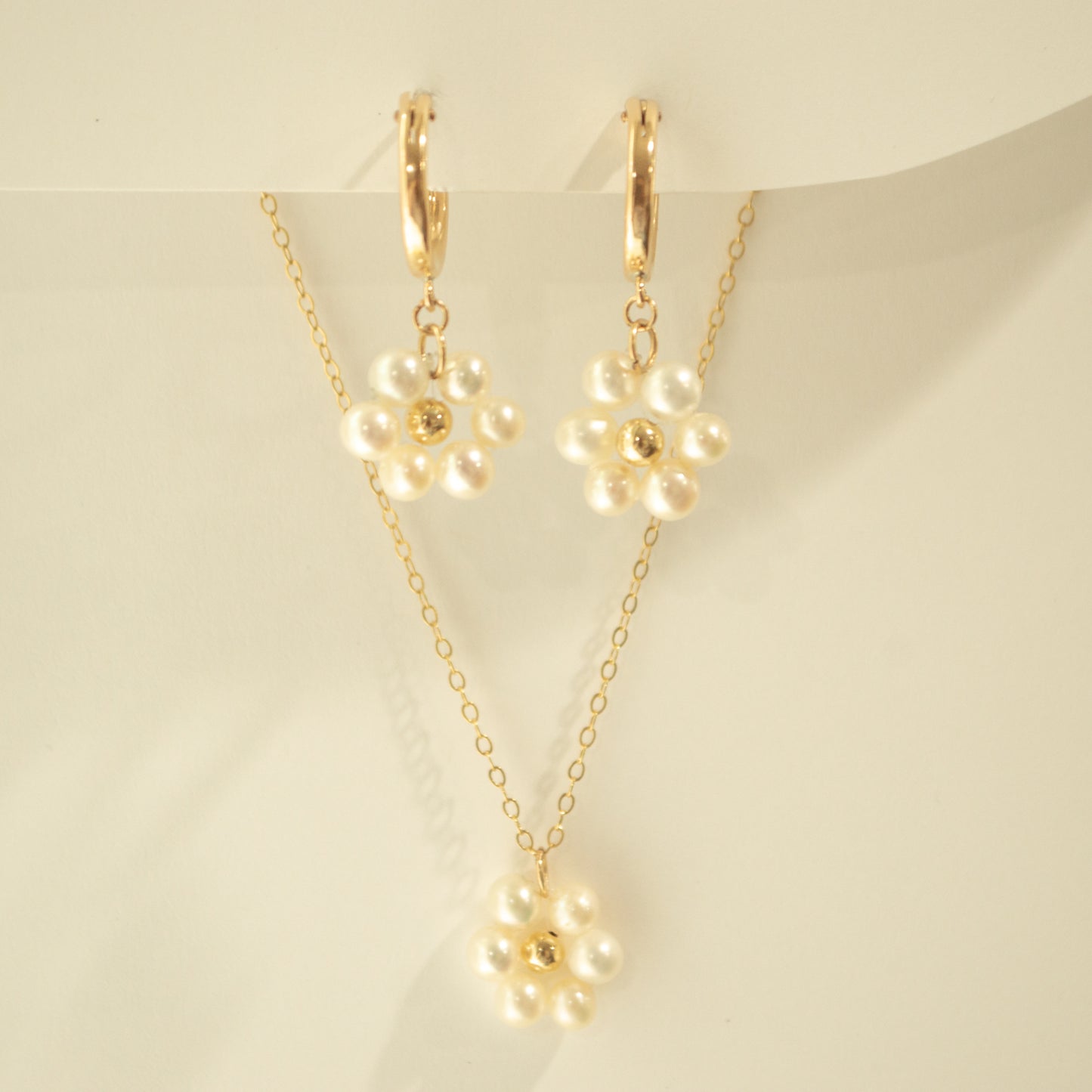 Pearl Petal Hoops