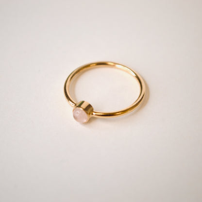 Rose quartz heiress ring