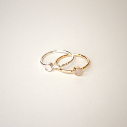 Rose quartz heiress ring