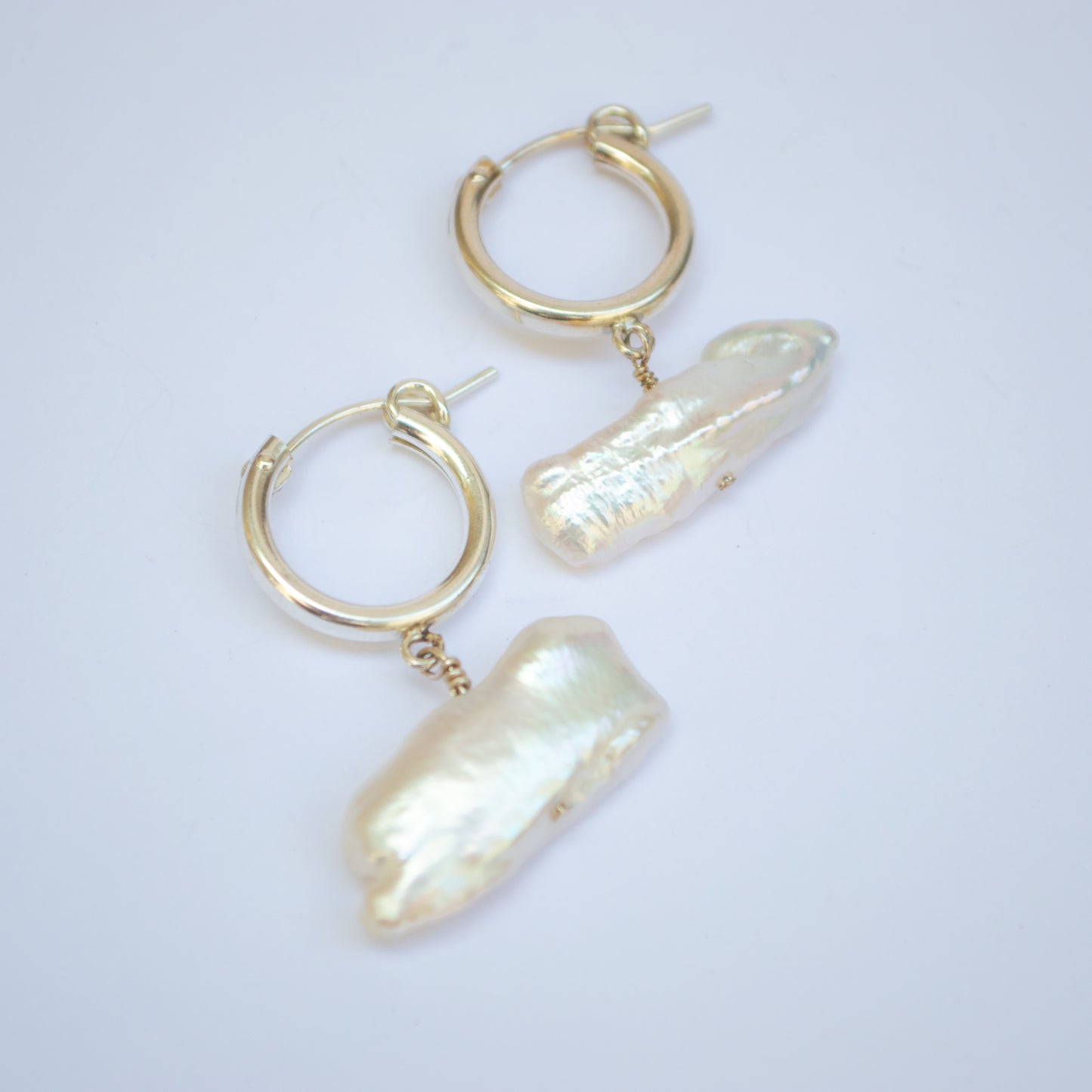 Baroque Pearl Hoops