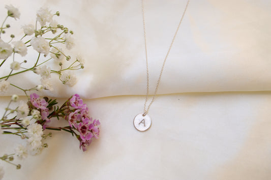 Stamped Initial Necklace