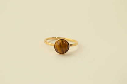 Tiger's Eye Bezel Ring