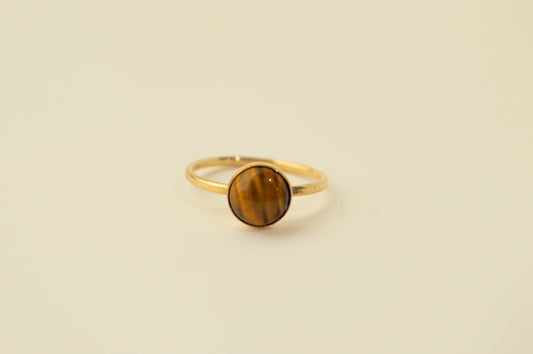 Tiger's Eye Bezel Ring