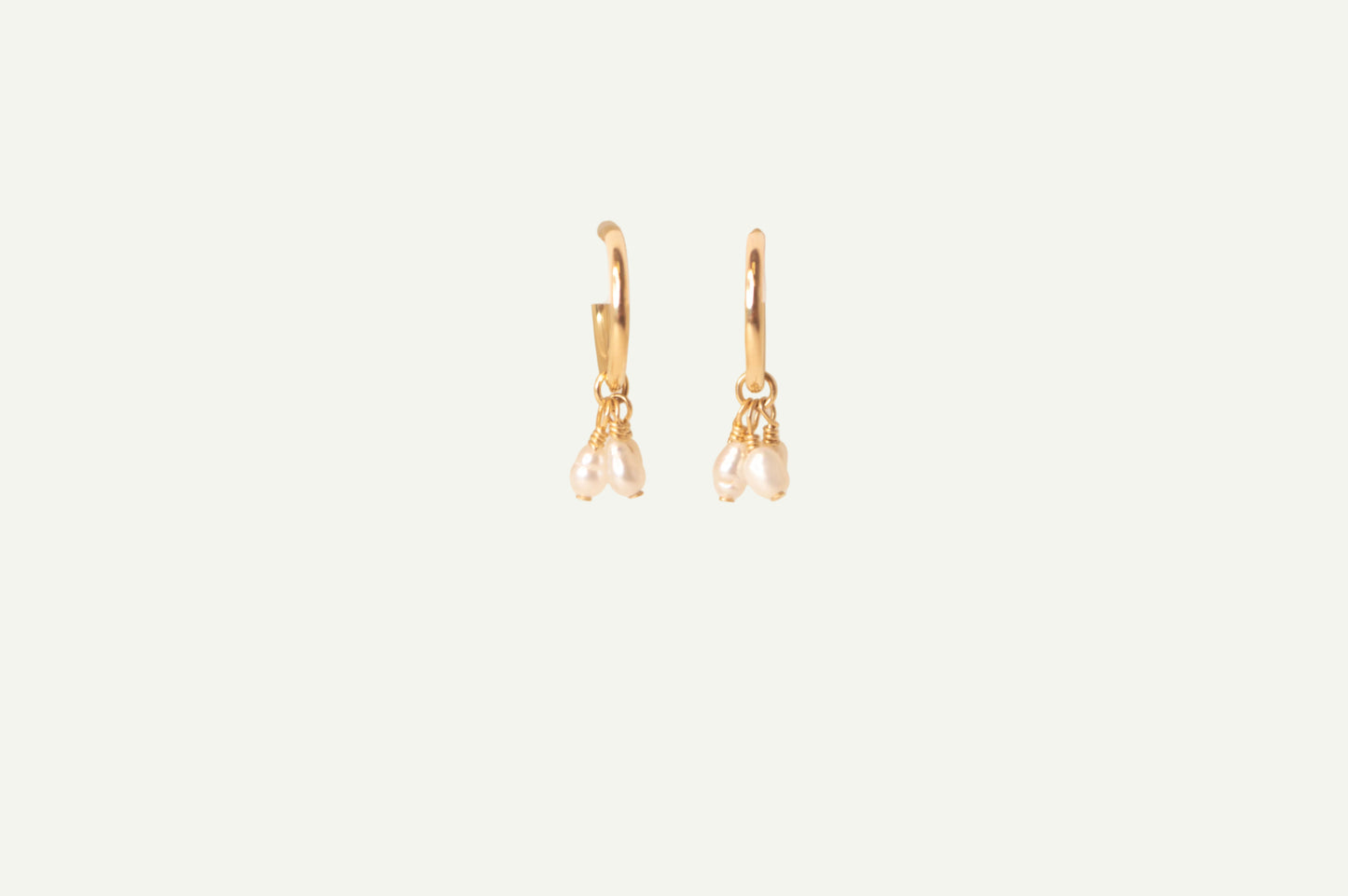 Cluster Pearl Eternal Hoops