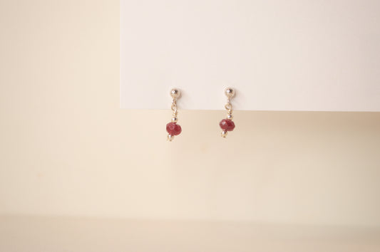 Garnet Drop Stud