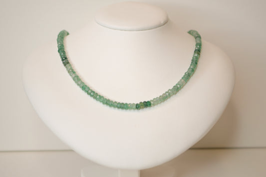 Green Chalcedony Beaded Necklace