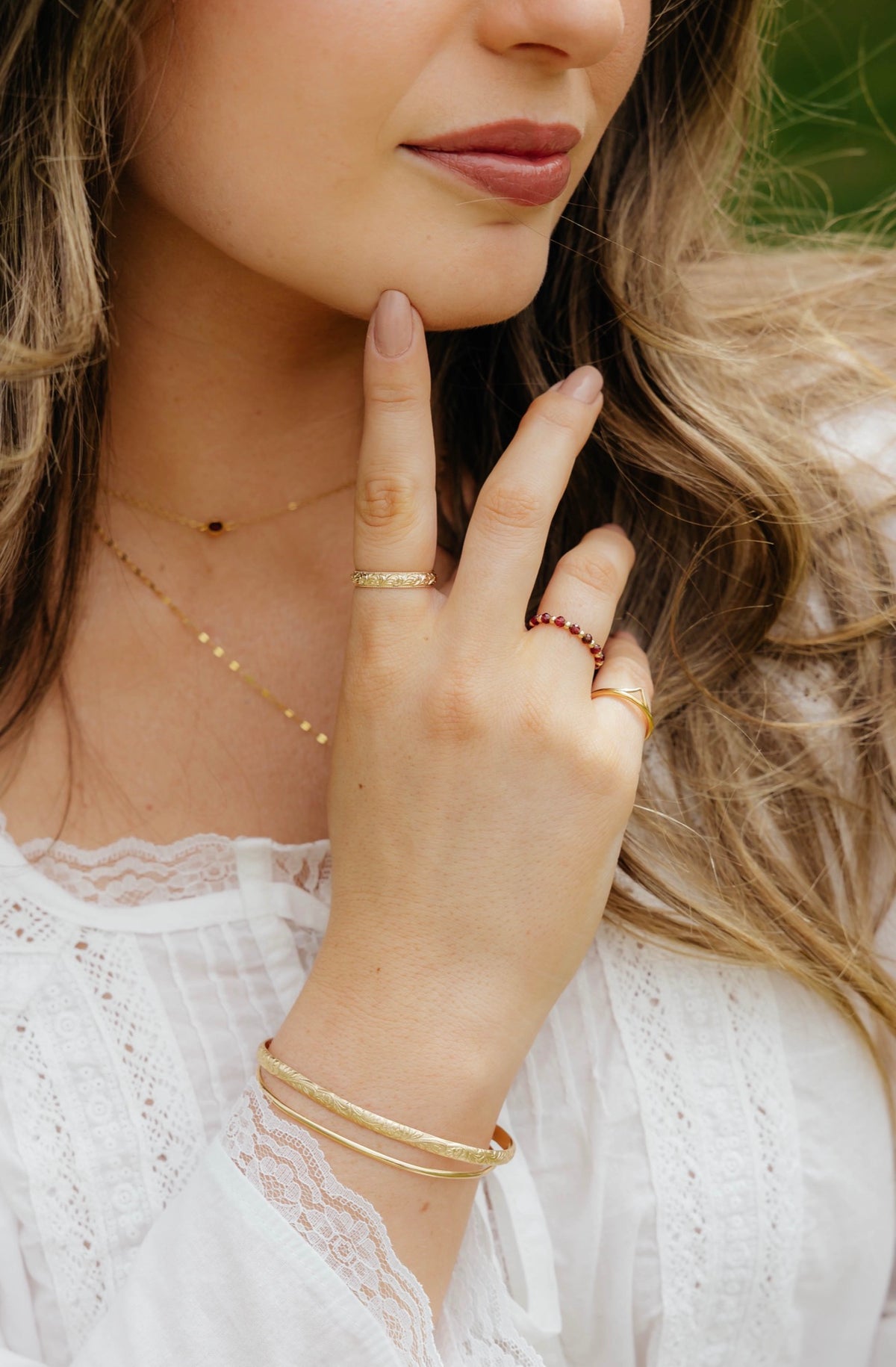Floral Grace Band in 14k gold filled and .925 sterling silver by Syd Squared Jewelry