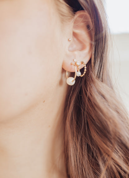 Endless Elegance Pearl Hoops