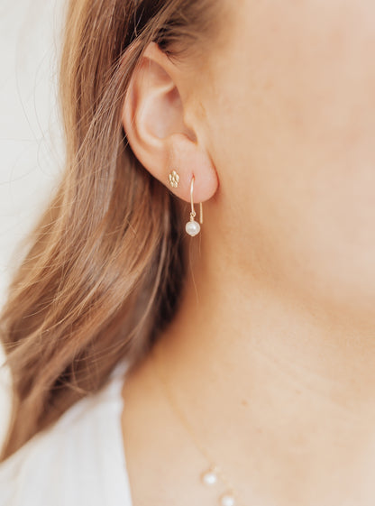 Pearl earwire earrings