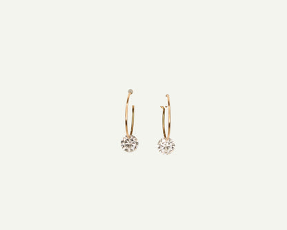 Dainty Crystal Hoops