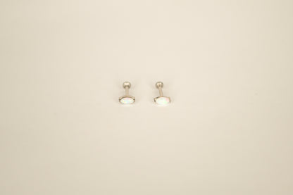 Silver marquise flatbacks