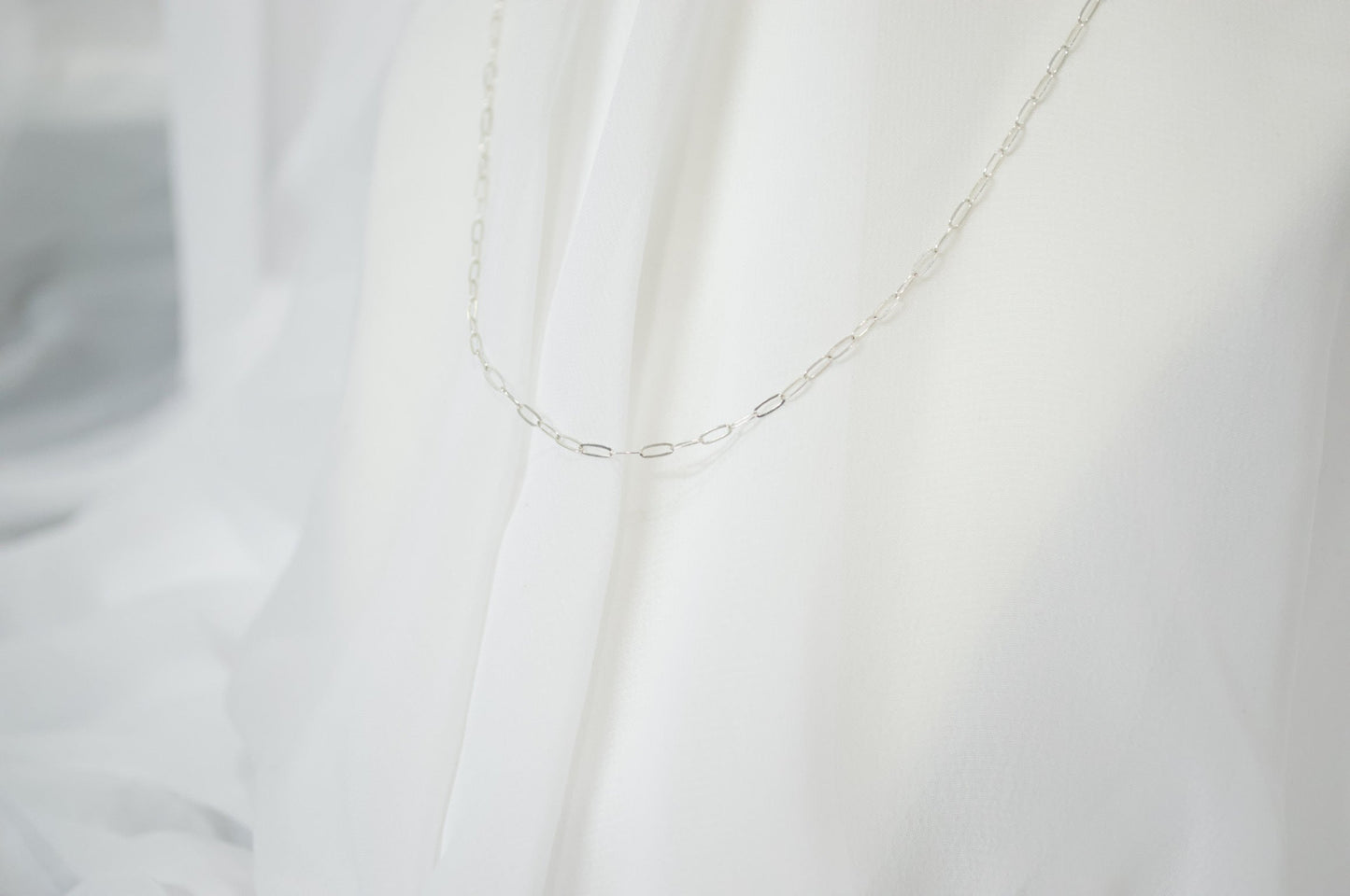 Tiny Paperclip Chain Necklace